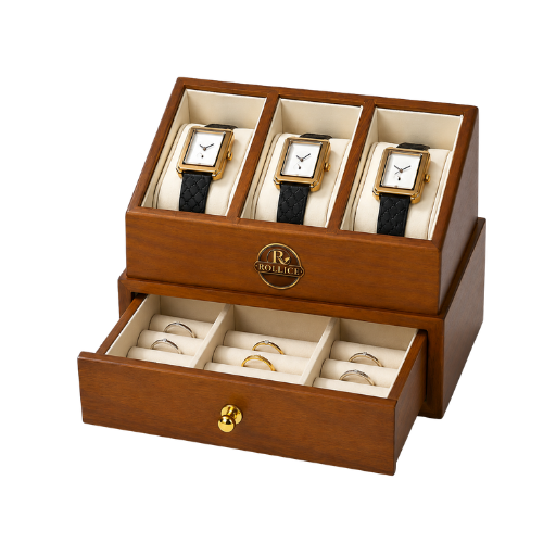 Wooden Watch and Jewellery Storage Box